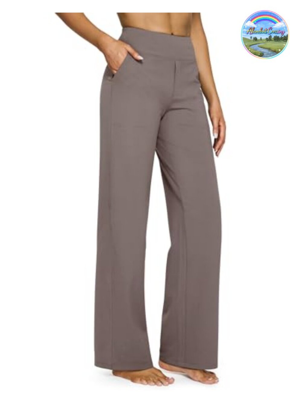 Yoga Pants Wide Leg High Waisted with Pockets Moisture Wicking